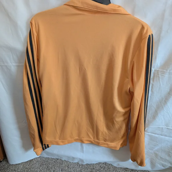 adidas Peach-Orange Track Jacket with Black Stripes - Picture 3 of 3
